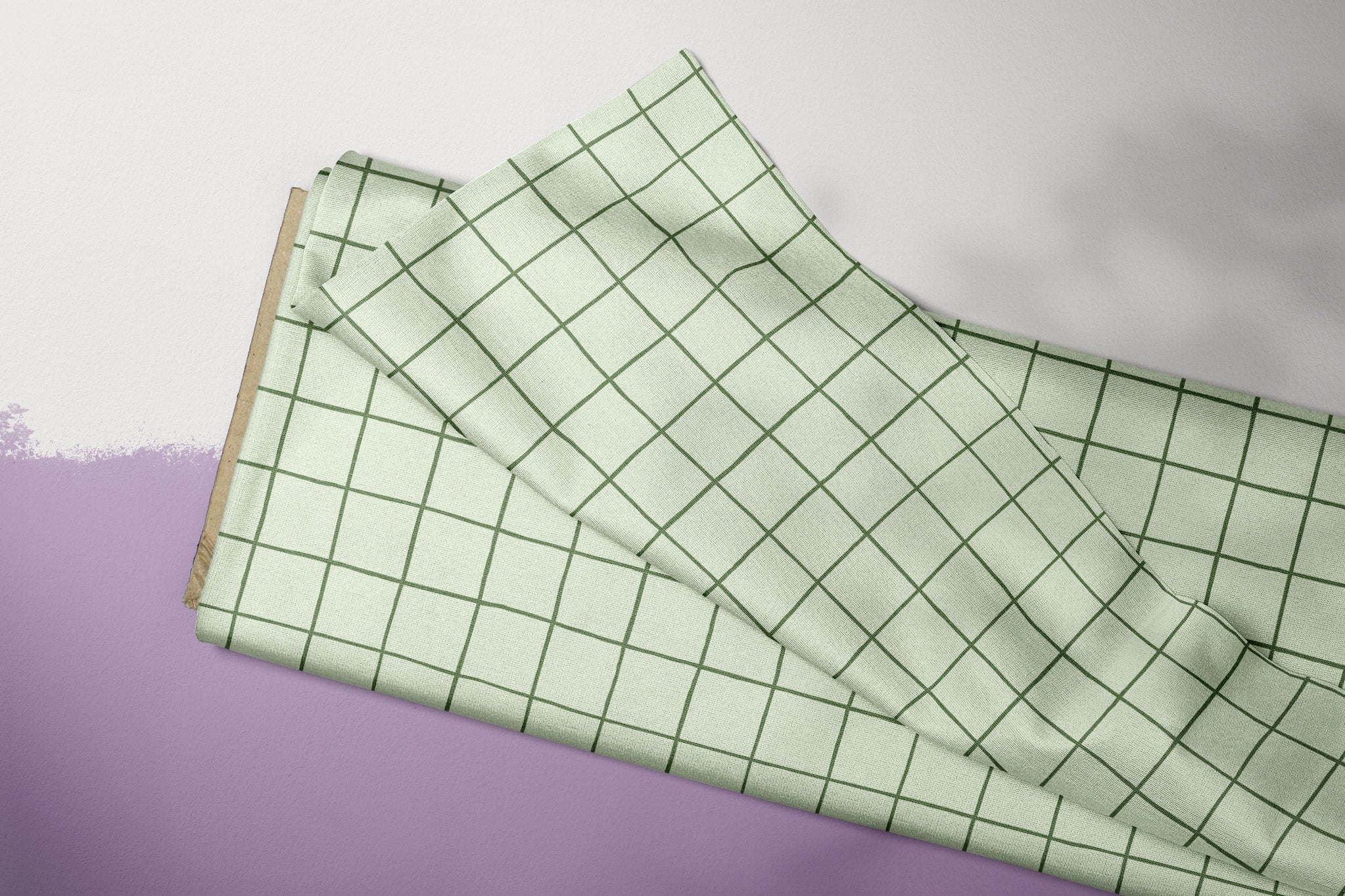Supersoft Premium Jersey "Weinbeeren" Grid Grün helldunkel 0,5 m