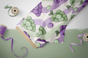 BIO Jersey "Weinbeeren" groß 0,5 m Lager