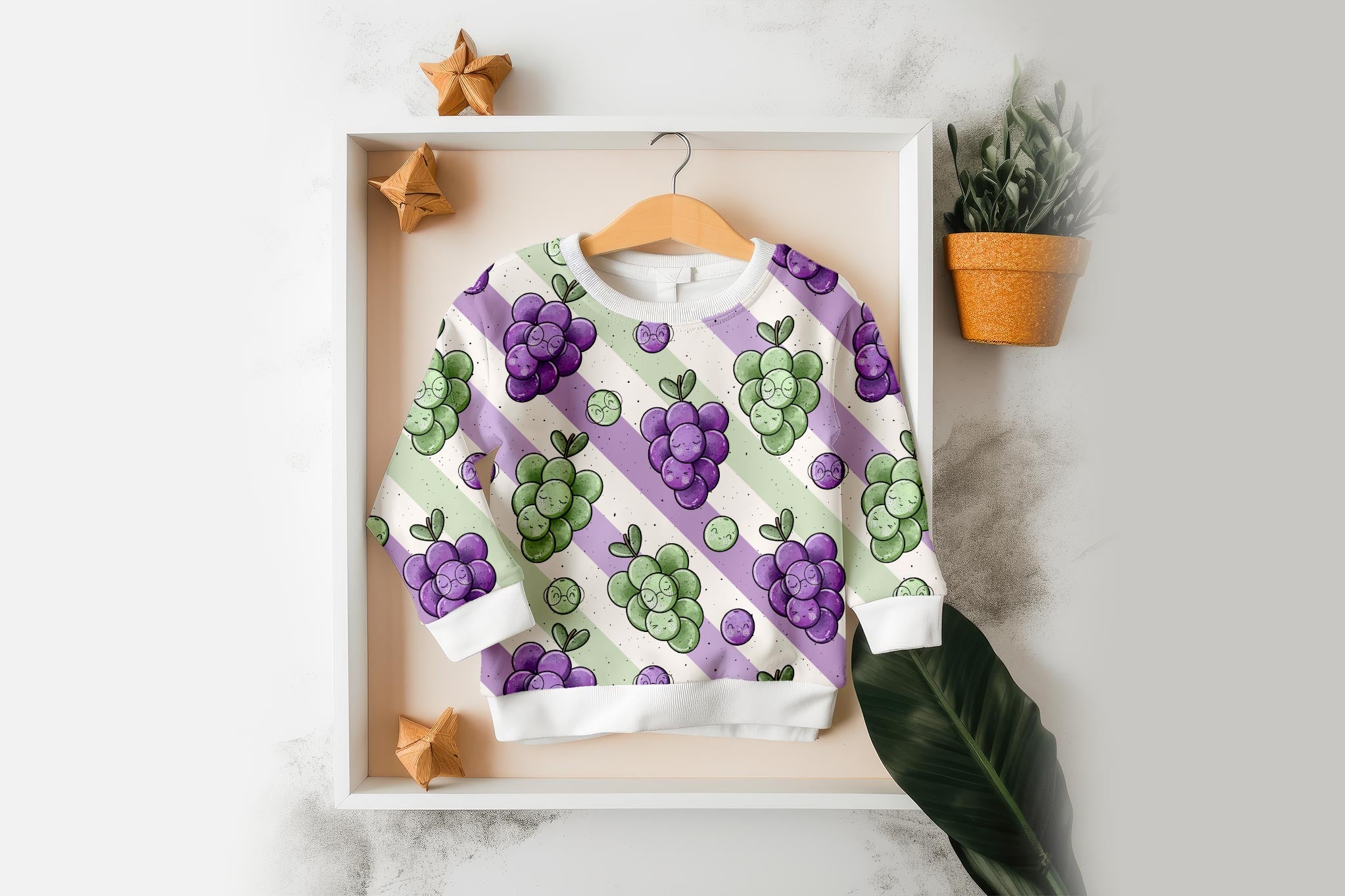 BIO Jersey "Weinbeeren" groß 0,5 m Lager