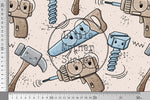 Lade das Bild in den Galerie-Viewer, Supersoft Premium French Terry &quot;Werkzeugkoffer&quot; groß 0,5 m
