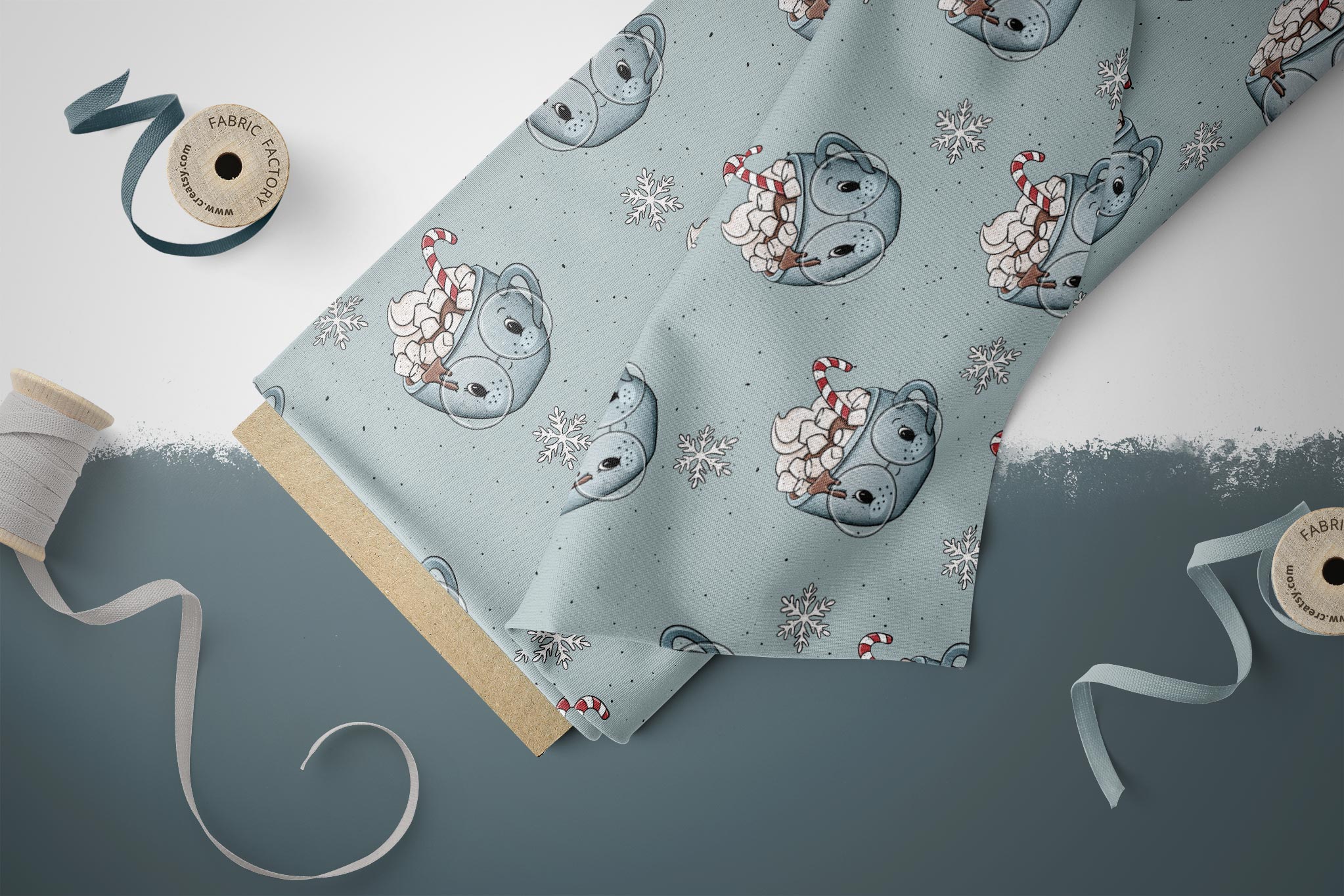 Supersoft Premium French Terry "Winter Kakao" klein 0,5 m
