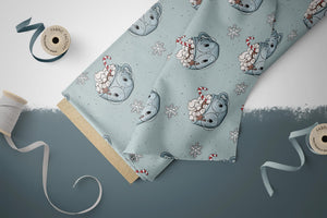 Supersoft Premium French Terry "Winter Kakao" klein 0,5 m