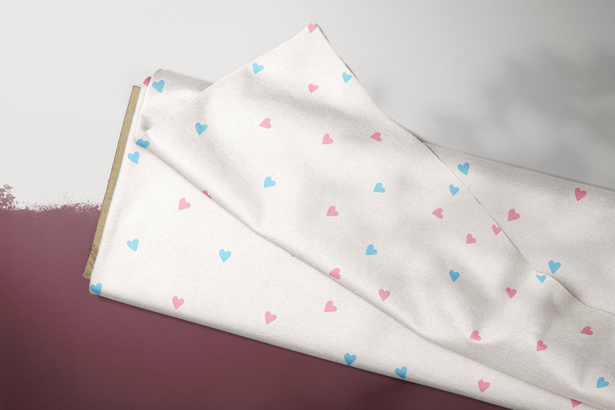 Supersoft Premium French Terry "Zuckerwatte" Herzchen Kombi groß 0,5 m
