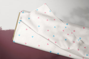 Supersoft Premium French Terry "Zuckerwatte" Herzchen Kombi groß 0,5 m