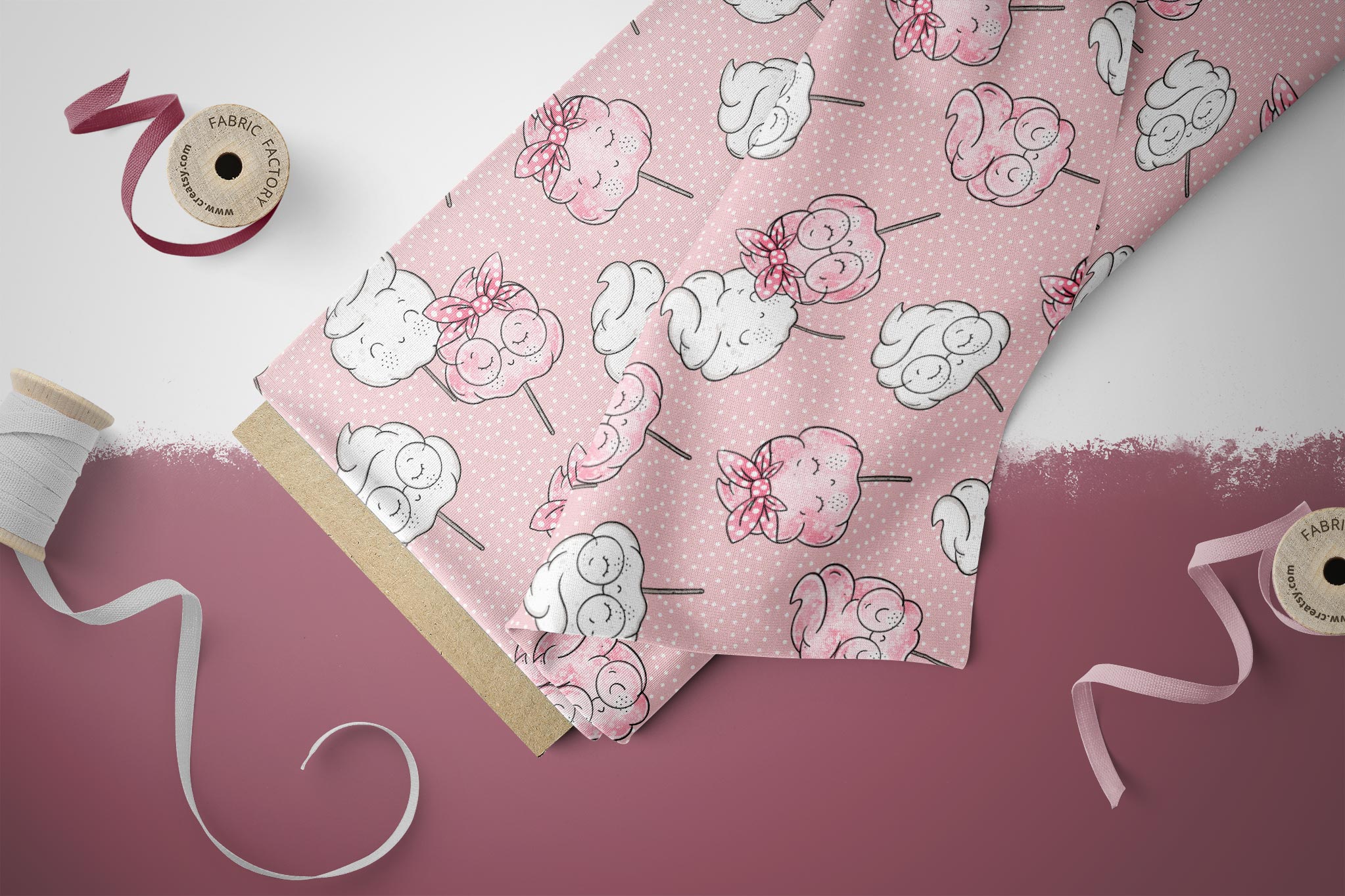 Supersoft Premium French Terry "Zuckerwatte" Rosa groß 0,5 m