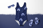 Lade das Bild in den Galerie-Viewer, Lycra "Arc en ciel" Navy Collection 0,5 m
