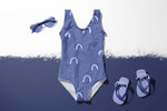 Lade das Bild in den Galerie-Viewer, Lycra "Arc en ciel" Navy Collection 0,5 m
