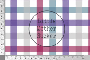 Supersoft Premium French Terry "LMS Gingham" Iris 0,5 m