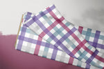 Lade das Bild in den Galerie-Viewer, Supersoft Premium French Terry &quot;LMS Gingham&quot; Iris 0,5 m
