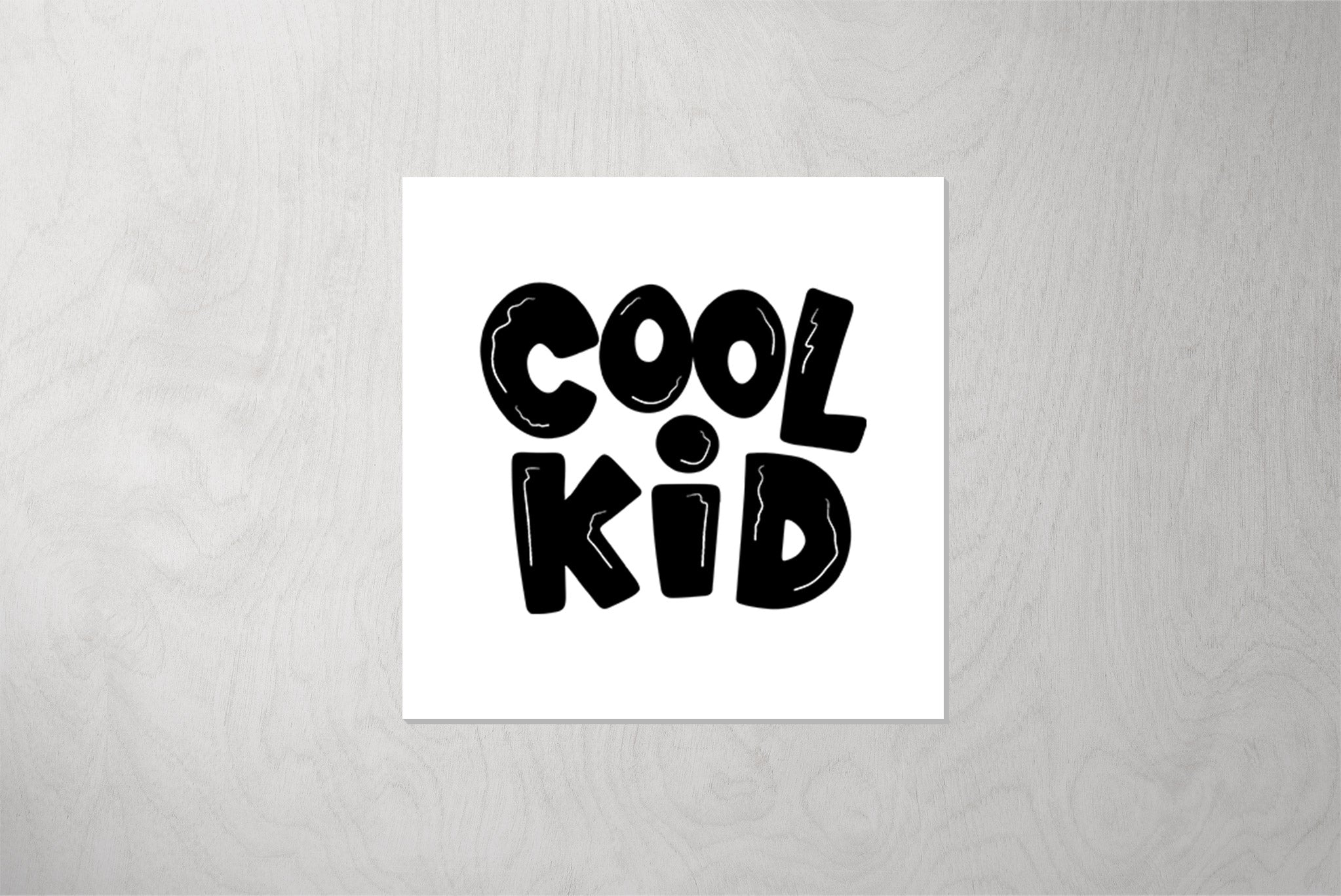 Kunstleder Patch "Cool Kid" 3,5 x 3,5 cm