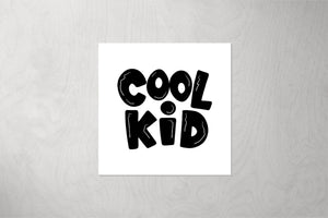 Kunstleder Patch "Cool Kid" 3,5 x 3,5 cm