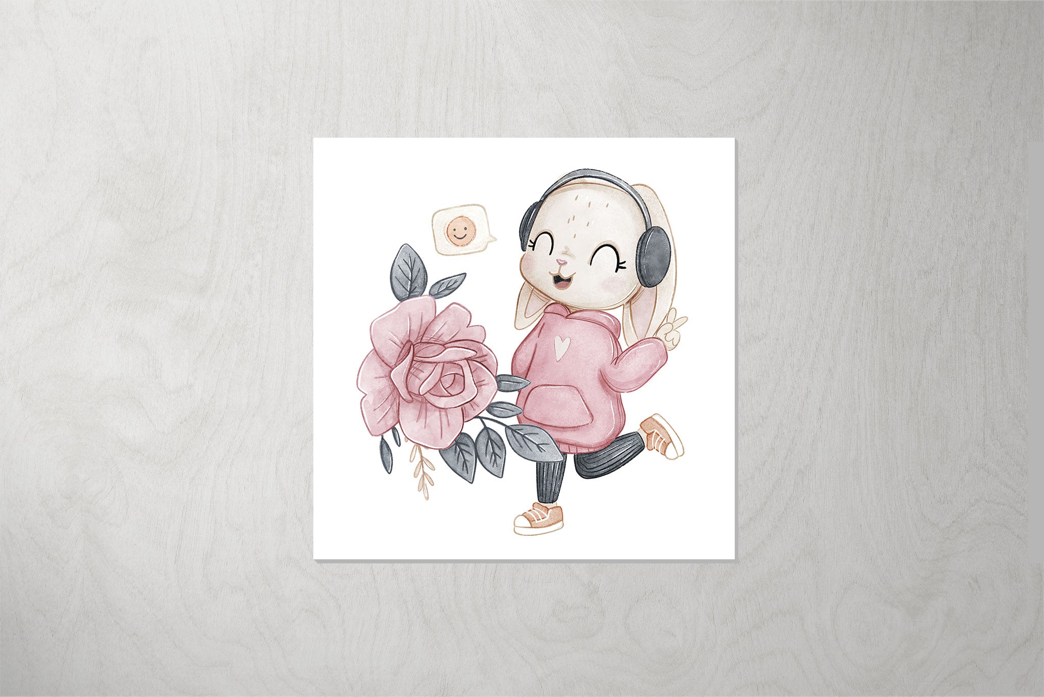 Kunstleder Patch "Campus Bloom" 3,5 x 3,5 cm