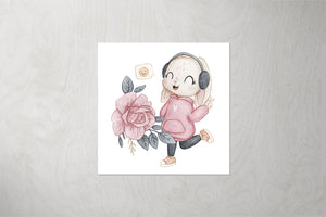 Kunstleder Patch "Campus Bloom" 3,5 x 3,5 cm