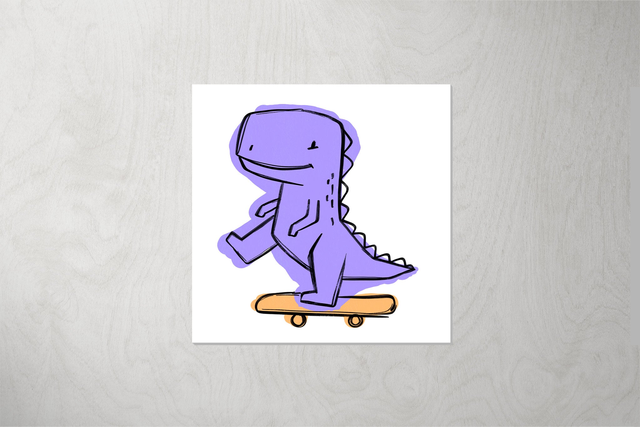 Kunstleder Patch "Dino ARRR" 3,5 x 3,5 cm