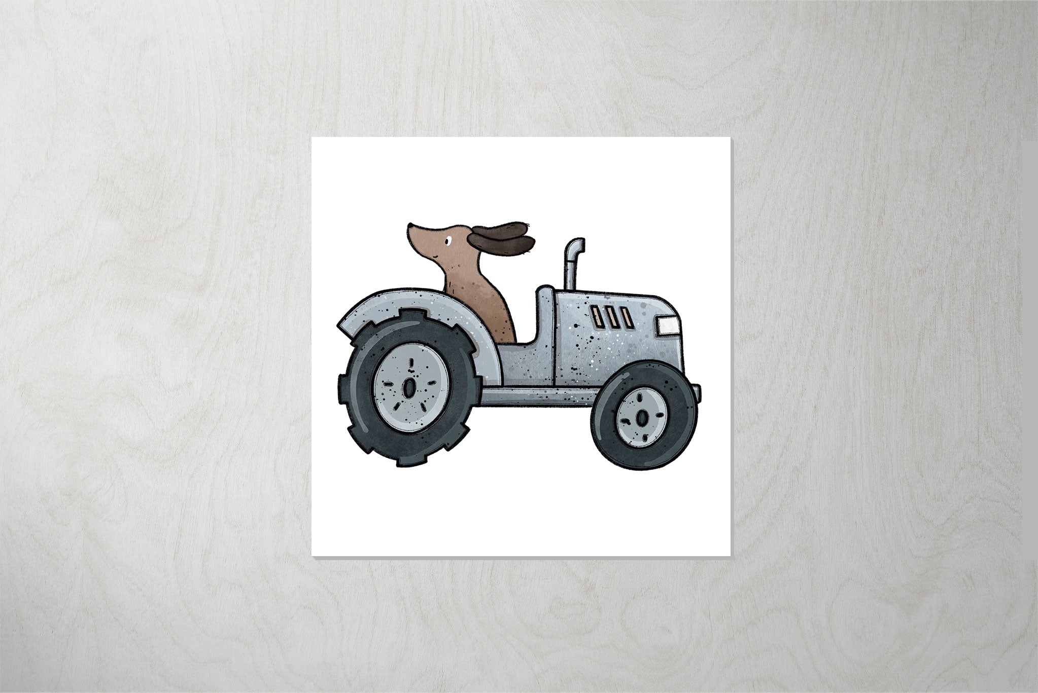 Kunstleder Patch "Farm Woof" 3,5 x 3,5 cm