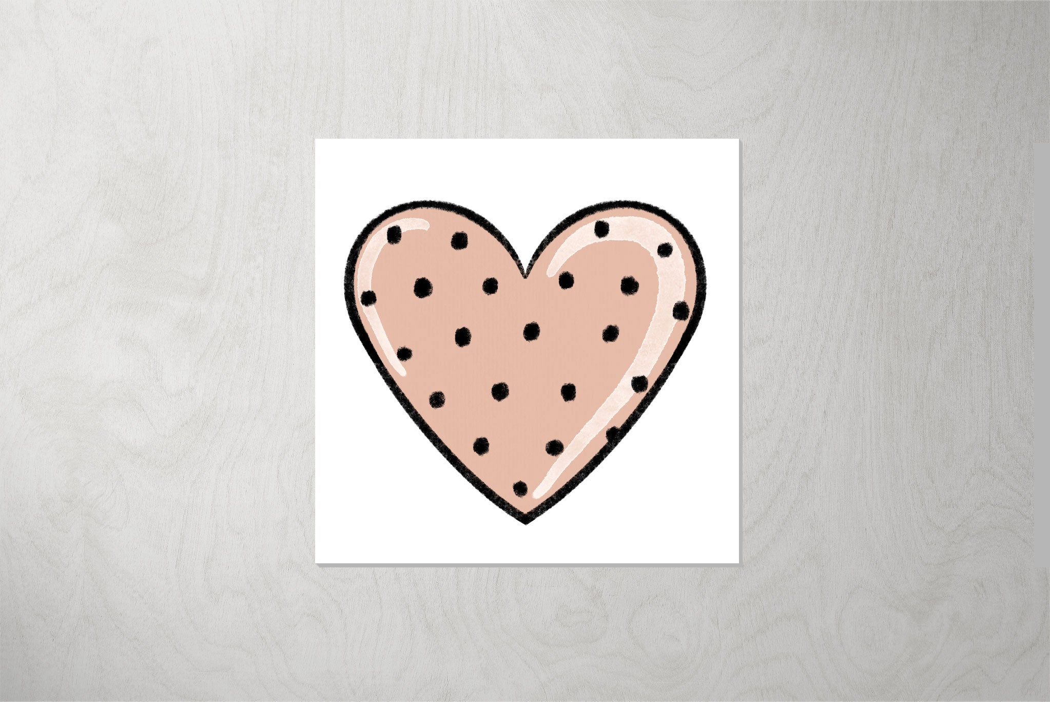 Kunstleder Patch "Frischlinge Herz" 3,5 x 3,5 cm