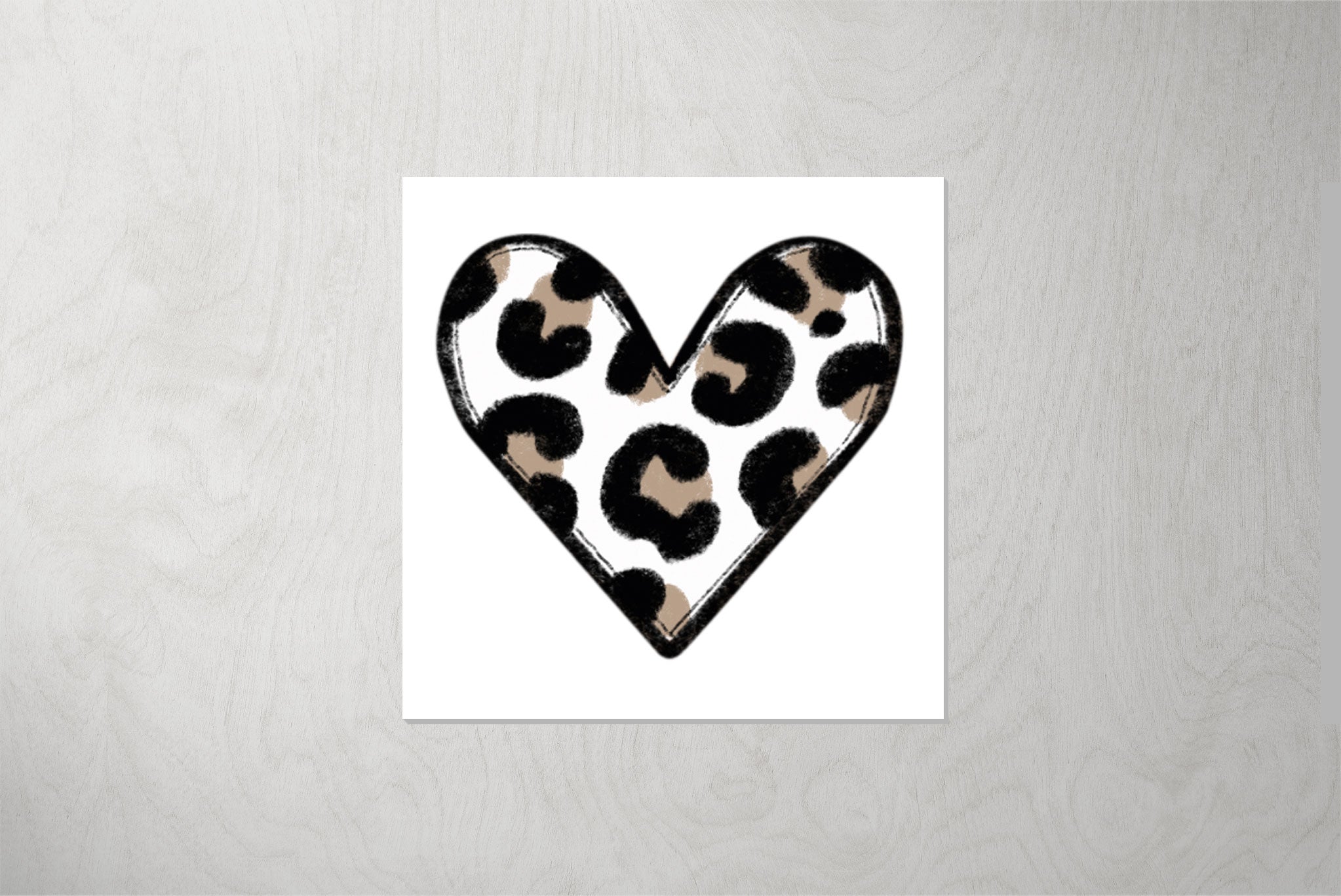 Kunstleder Patch "Leo Kitty Sister Leoherz" 3,5 x 3,5 cm