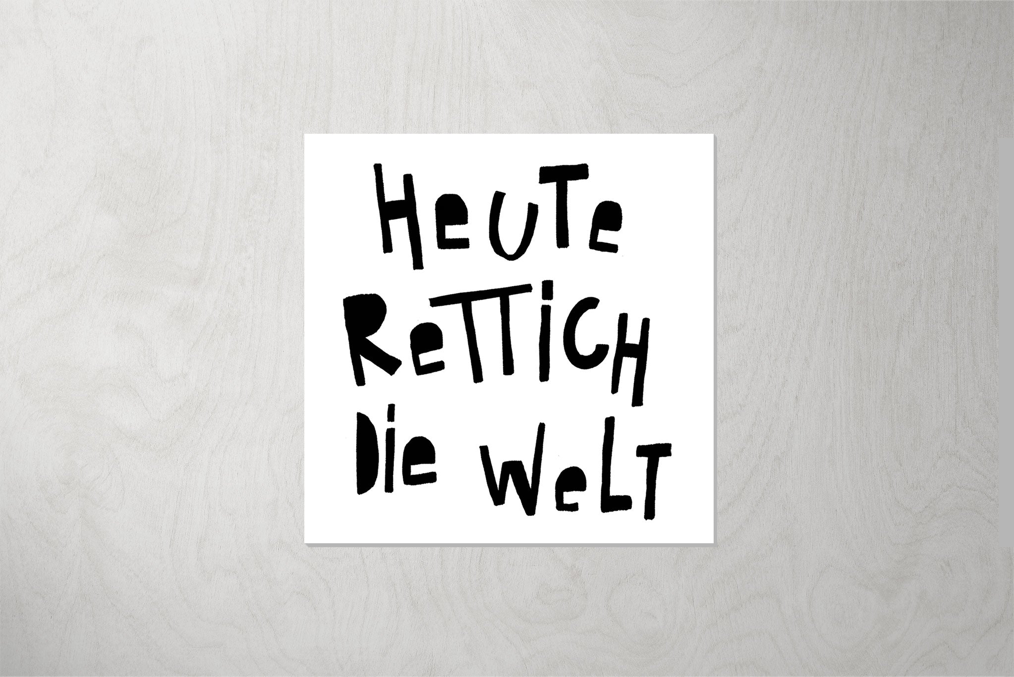 Kunstleder Patch "Rettich Text" 3,5 x 3,5 cm