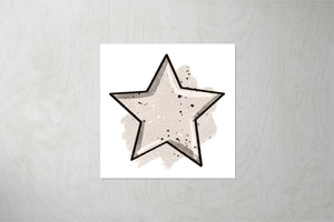 Kunstleder Patch "Twinkle Twinkle grau" 3,5 x 3,5 cm