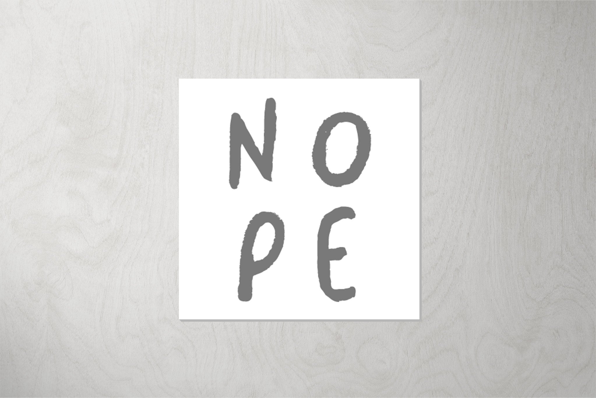 Kunstleder Patch "NOPE" 3,5 x 3,5 cm