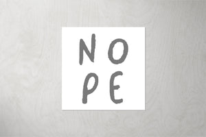 Kunstleder Patch "NOPE" 3,5 x 3,5 cm