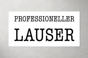 Kunstleder Patch "Professioneller Lauser" 7,2 x 3,5 cm