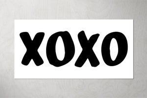 Kunstleder Patch "XOXO" mono 7,2 x 3,5 cm
