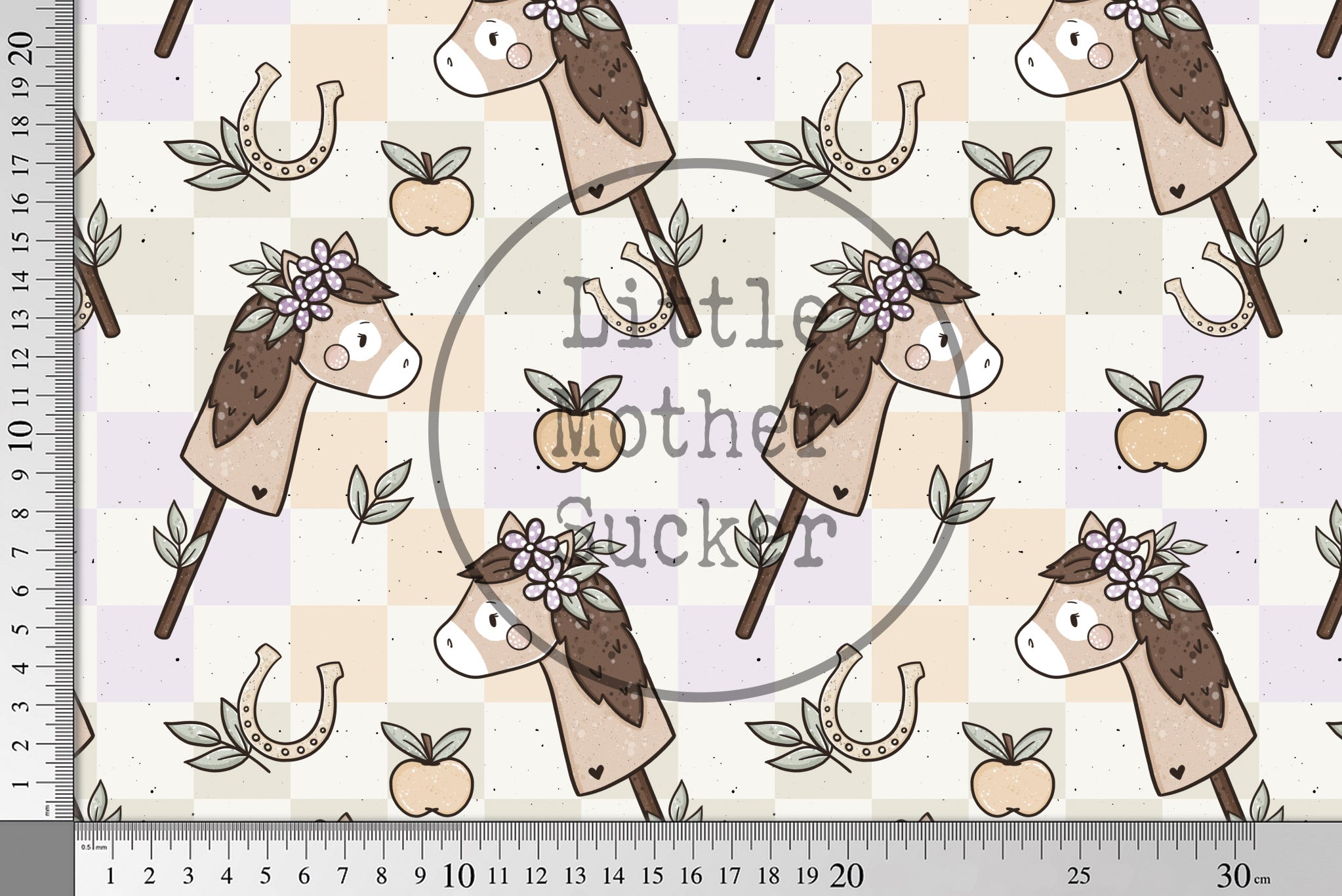 Supersoft Premium Jersey "Steckenpferd" kariert 0,5 m