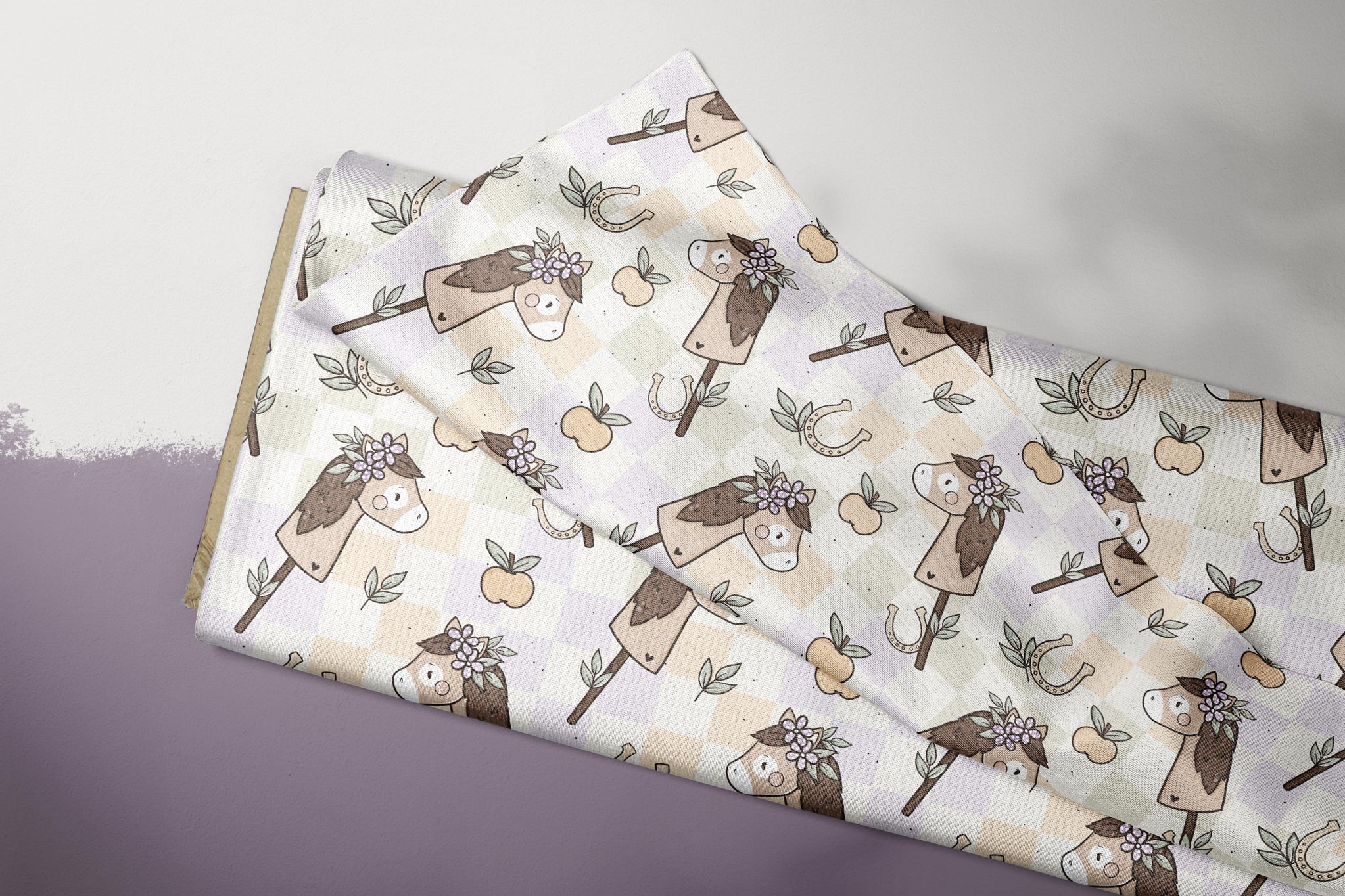 Supersoft Premium Jersey "Steckenpferd" kariert 0,5 m