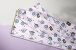 Lade das Bild in den Galerie-Viewer, Supersoft Premium BIO Jersey "Blaubeerpirat" lila klein 0,5 m

