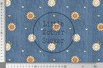 Lade das Bild in den Galerie-Viewer, Design "Daisy Meadow Denim" 0,5 m

