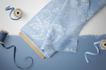 Lade das Bild in den Galerie-Viewer, Webware für Bermudashorts "Jeansoptik" Drache 0,5 m
