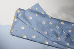 Lade das Bild in den Galerie-Viewer, Supersoft Premium BIO Jersey "Gans schön Süß" Blumen blue 0,5 m
