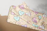 Lade das Bild in den Galerie-Viewer, Supersoft Premium BIO French Terry "Happy Hearts" sun 0,5 m
