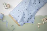 Lade das Bild in den Galerie-Viewer, Supersoft Premium BIO Jersey "Hurra Schule" Blue Herzchen 0,5 m

