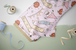 Lade das Bild in den Galerie-Viewer, Supersoft Premium BIO Jersey "Hurra Schule" Pink 0,5 m
