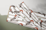 Lade das Bild in den Galerie-Viewer, Supersoft Premium BIO French Terry "Little Woodpecker" Specht 0,5 m
