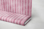 Lade das Bild in den Galerie-Viewer, Premium BIO French Terry "Jeansoptik" Schleifchen Candy Striped klein 0,1 m
