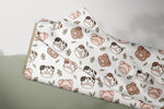 Lade das Bild in den Galerie-Viewer, Supersoft Premium BIO French Terry "Schweinchenfreunde" klein 0,5 m

