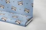 Lade das Bild in den Galerie-Viewer, Premium BIO French Terry "Waschbärchen Denim" 0,1 m
