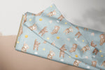 Lade das Bild in den Galerie-Viewer, Supersoft Premium BIO Jersey "Laundry Day" Teddy blue 0,5 m

