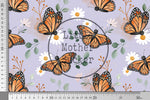 Lade das Bild in den Galerie-Viewer, BIO French Terry &quot;Monarchfalter&quot; lavender groß 0,5 m Lager
