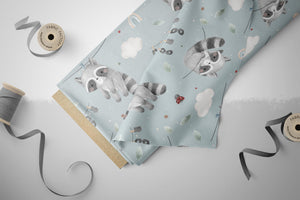 Design "Laundry Day" Raccoon COLLECTION 0,5 m