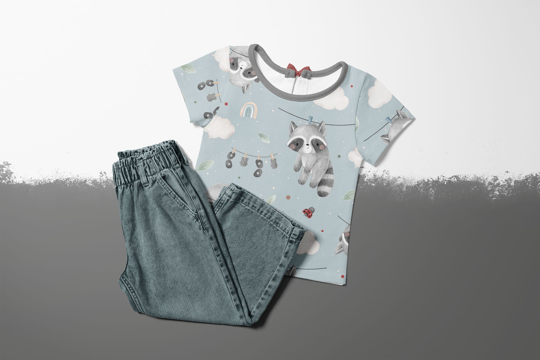 Design "Laundry Day" Raccoon COLLECTION 0,5 m