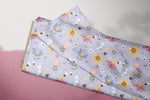 Lade das Bild in den Galerie-Viewer, Supersoft Premium French Terry &quot;Sweet Flowers&quot; lavender 0,5 m
