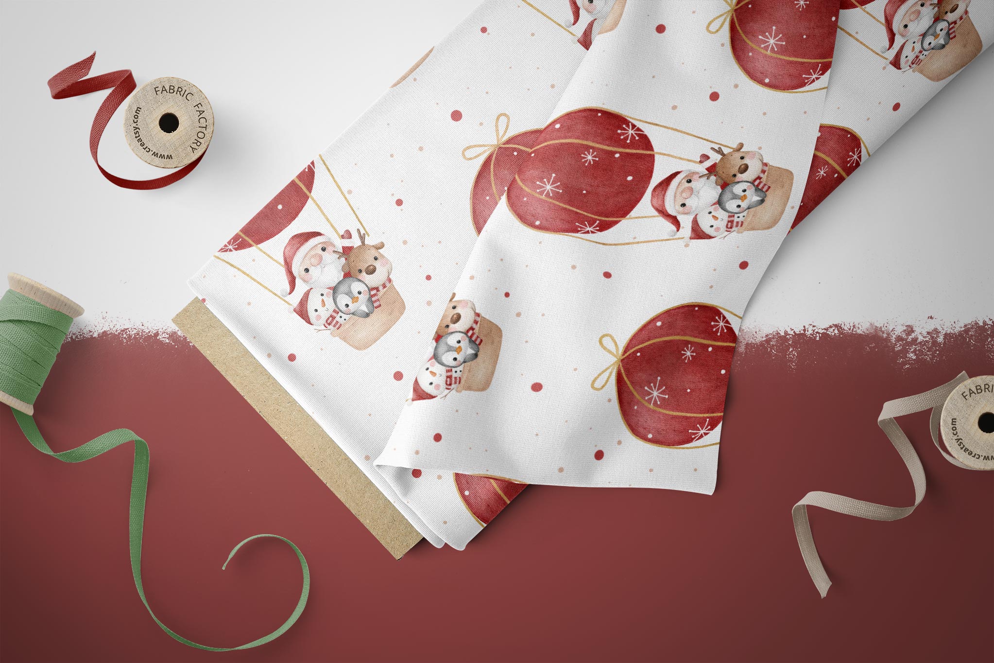 Frottee Jersey "Lora's Christmas" Christmas Balloons 0,5 m Lager