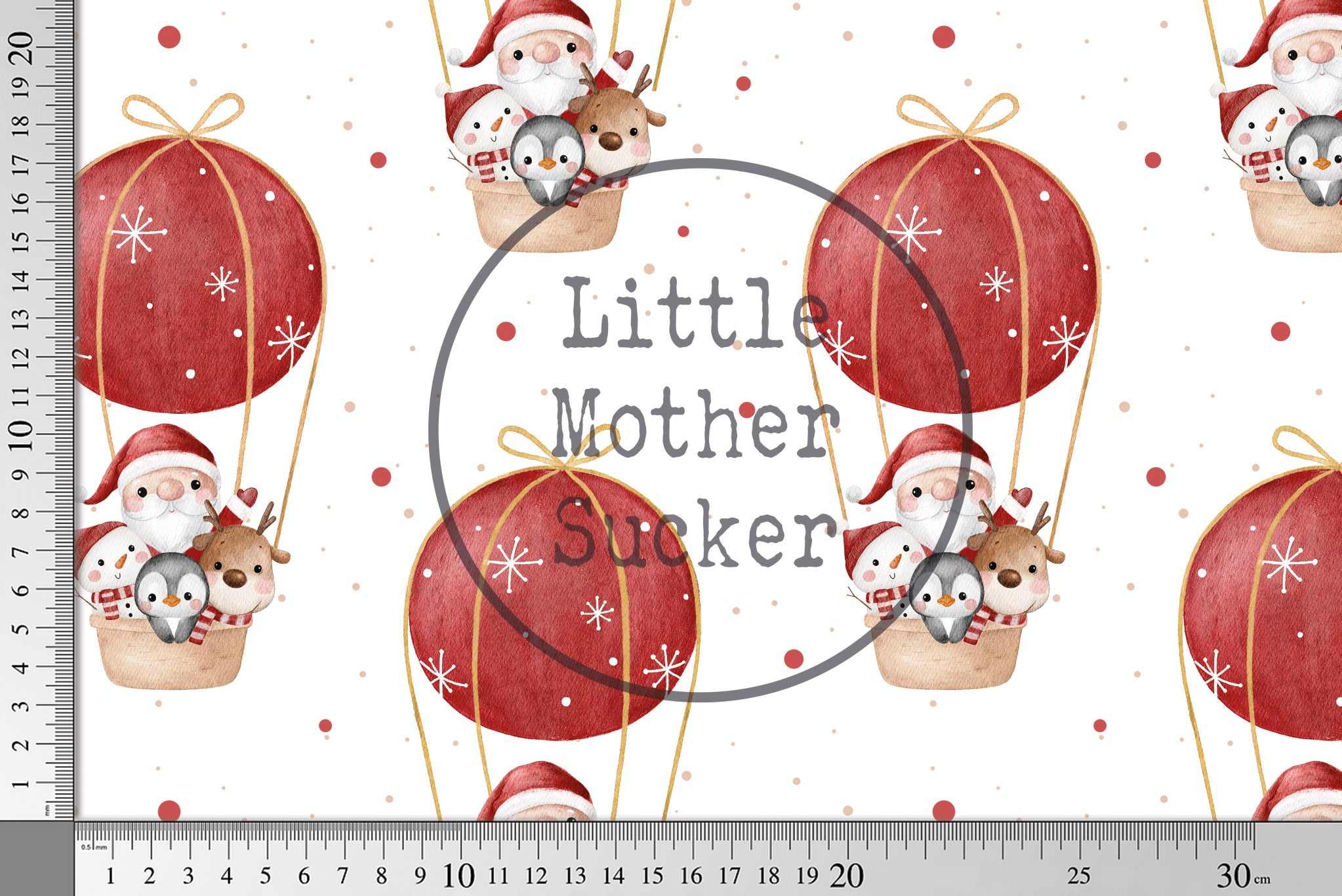 Frottee Jersey "Lora's Christmas" Christmas Balloons 0,5 m Lager
