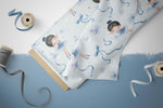 Lade das Bild in den Galerie-Viewer, Supersoft Premium Jersey &quot;Pretty Little Ballerina&quot; Braun schwarz 0,5 m
