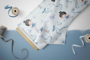 Supersoft Premium Jersey "Pretty Little Ballerina" Braun schwarz 0,5 m