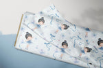 Lade das Bild in den Galerie-Viewer, Supersoft Premium Jersey &quot;Pretty Little Ballerina&quot; Braun schwarz 0,5 m
